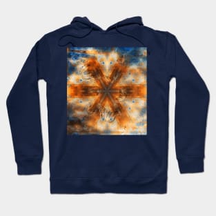 Surreal butterflies on corrugated iron mandala Hoodie